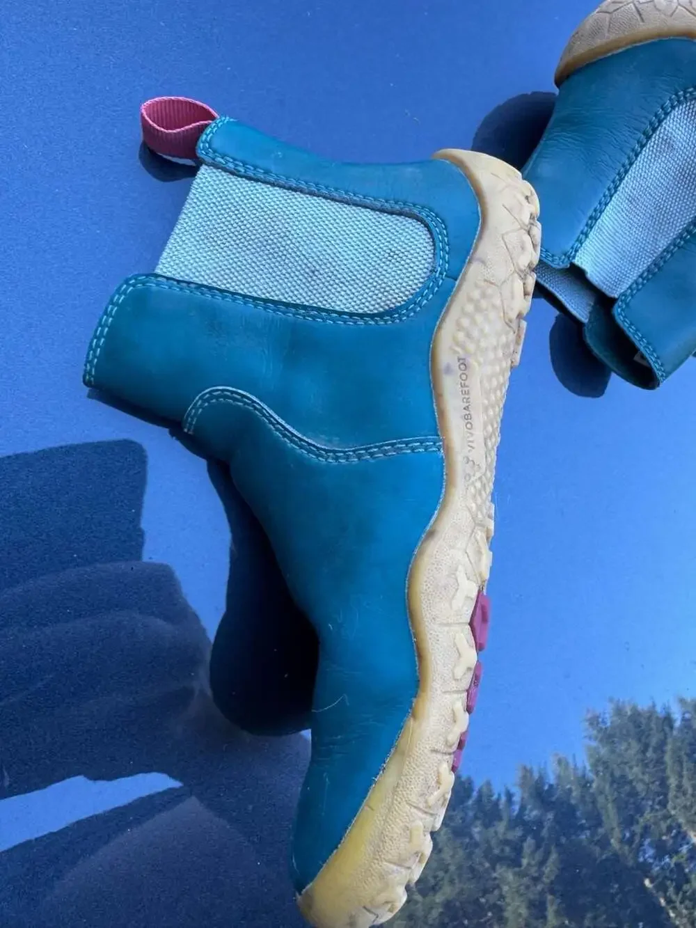 Vivobarefoot Fulham Kids Chelsea Boot Green Leather